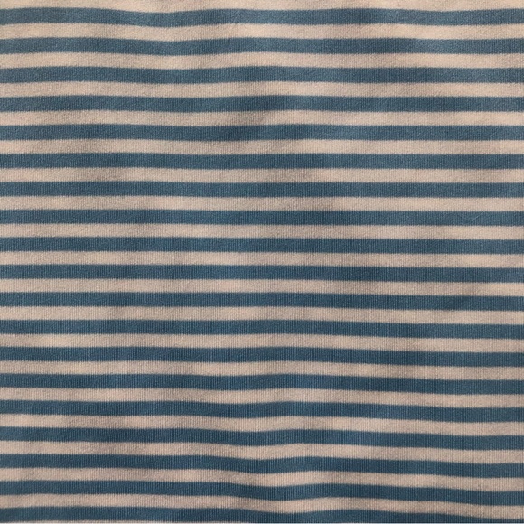 Peter Millar Summer Comfort Golf Shirt Size Large Blue with stripes soft mint - Picture 3 of 7